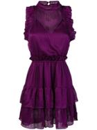 Iro Ruffle Trim Jacquard Dress - Pink