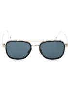 Thom Browne Eyewear Black Titanium & 12k Gold Sunglasses