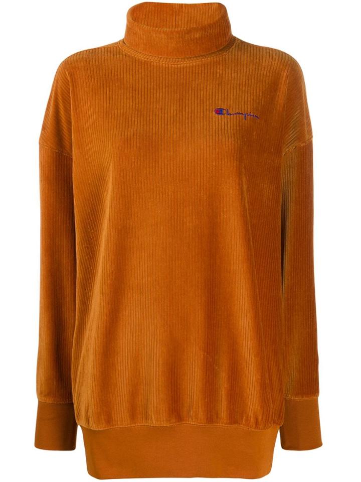 Champion Ribbed Roll Neck Jumper - Brown