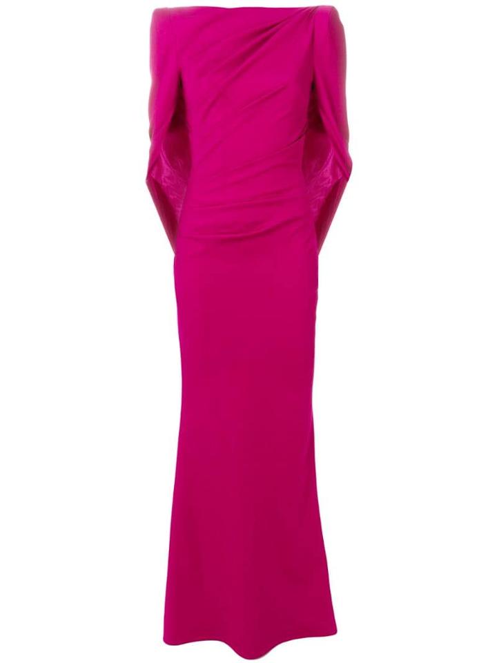 Talbot Runhof Draped Back Gown - Pink