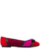 Salvatore Ferragamo Vara Bow Colour Block Ballerinas - Pink