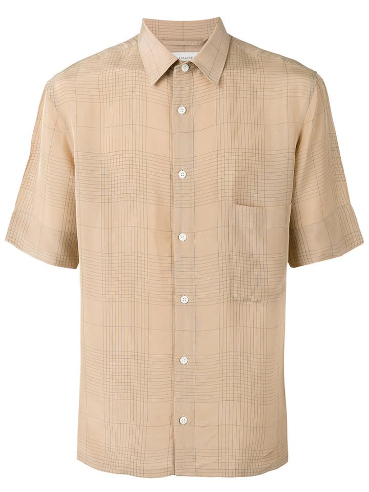 Lemaire Checked Shirt, Men's, Size: 50, Nude/neutrals, Viscose