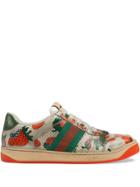Gucci Screener Gucci Strawberry Sneaker - White