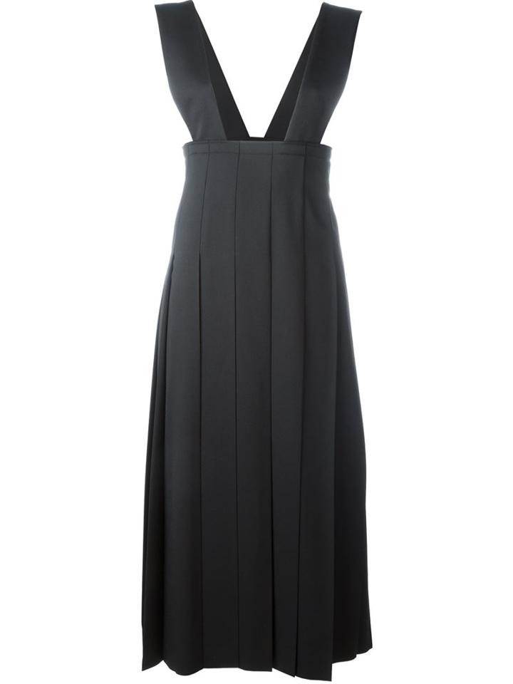 Comme Des Garçons Overall Pleated Midi Skirt
