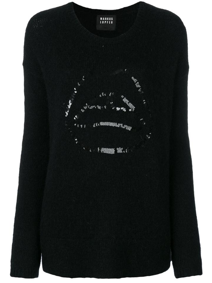 Markus Lupfer Sequin Embellished Jumper - Black