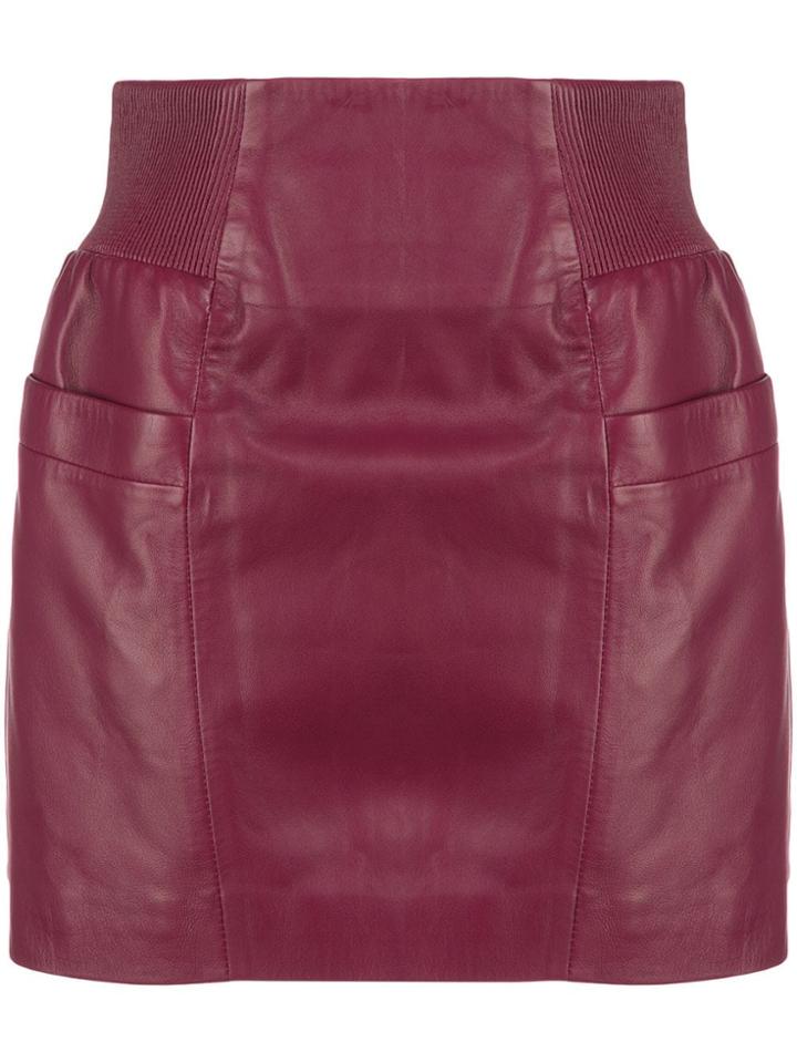 Fleur Du Mal Panelled Mini Skirt - Purple