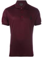 Alexander Mcqueen Skull Patch Polo Shirt, Men's, Size: Small, Pink/purple, Cotton/polyamide/polyester