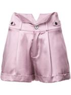 Fleur Du Mal V Waist Shorts - Purple