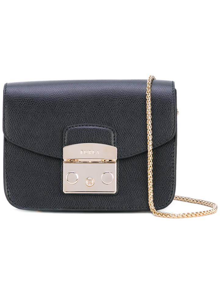 Furla - Mini Metropolis Crossbody Bag - Women - Calf Leather - One Size, Black, Calf Leather