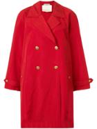 Chanel Pre-owned Long Sleeve Coat - Red