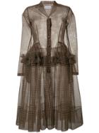 Molly Goddard Gingham Coat - Brown