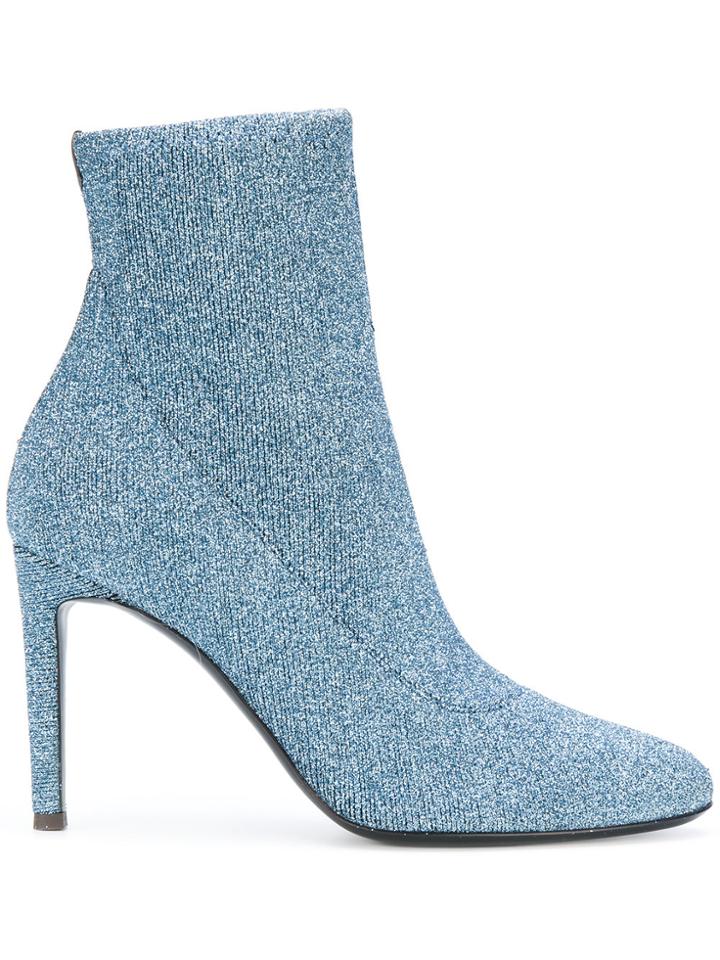 Giuseppe Zanotti Design Celeste Glitter Sock Boots - Blue