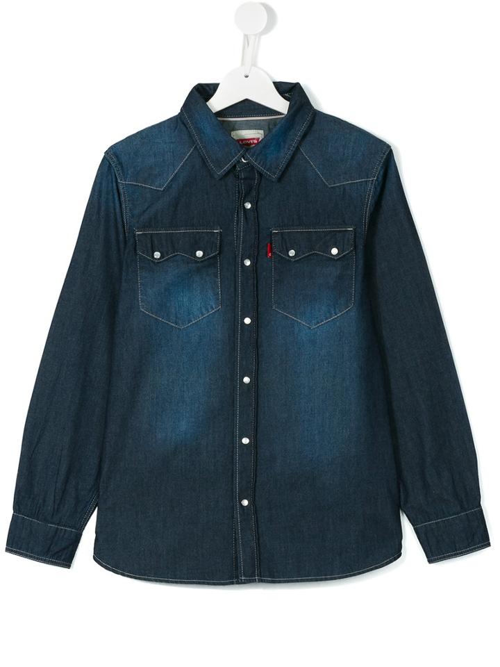 Levi's Kids - Teen Faded Denim Shirt - Kids - Cotton - 16 Yrs, Blue