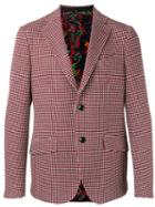 Etro Striped Blazer, Men's, Size: 48, Red, Cotton/silk