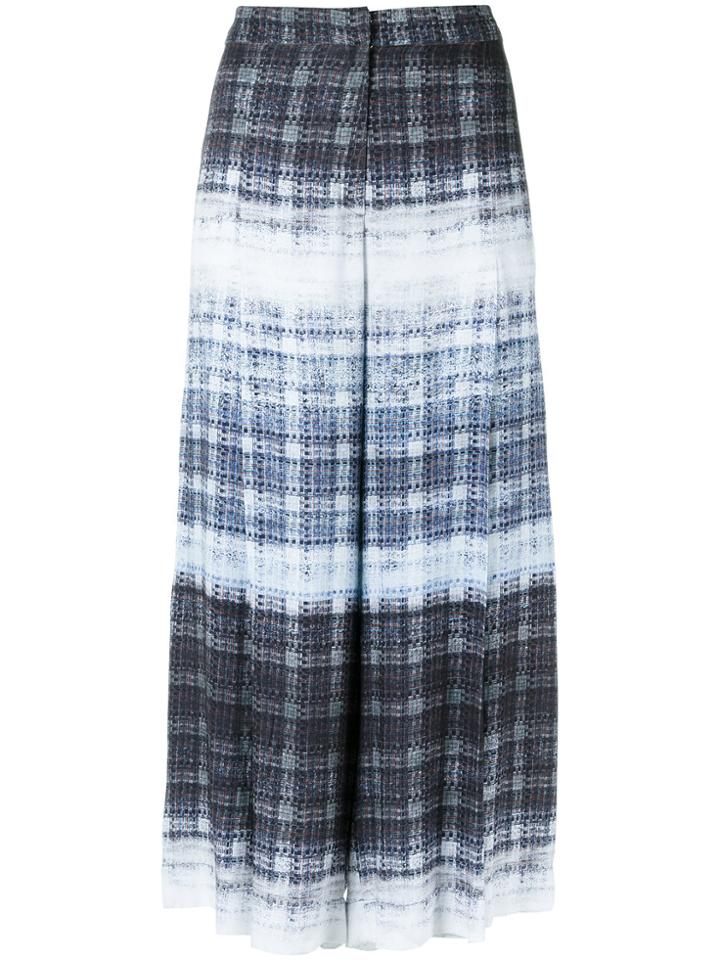 Mara Mac Checked Culottes - Blue