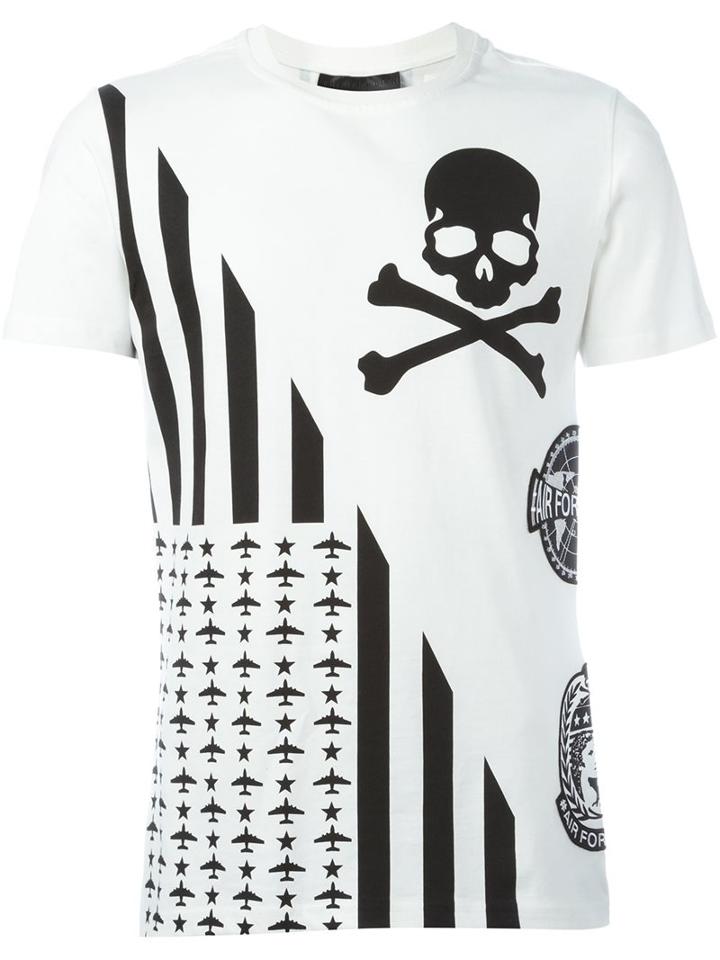 Philipp Plein 'go Home' T-shirt, Men's, Size: Large, White, Cotton