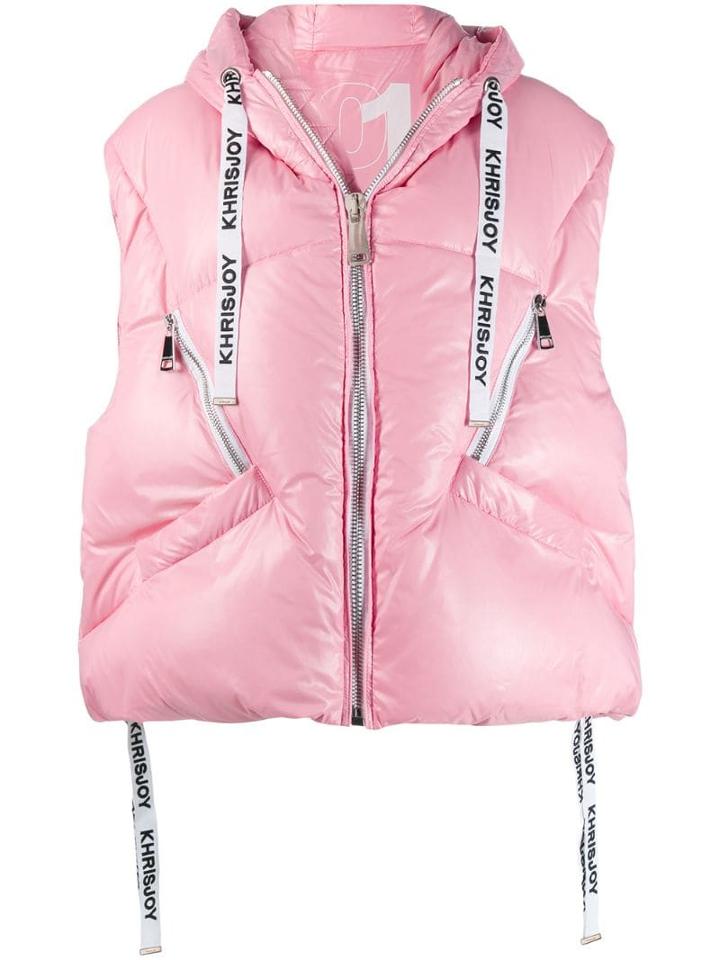 Khrisjoy Logo Padded Gilet - Pink