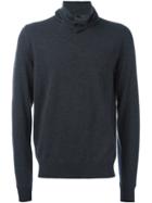 Maison Margiela Buttoned Roll Neck Jumper, Men's, Size: Large, Grey, Wool