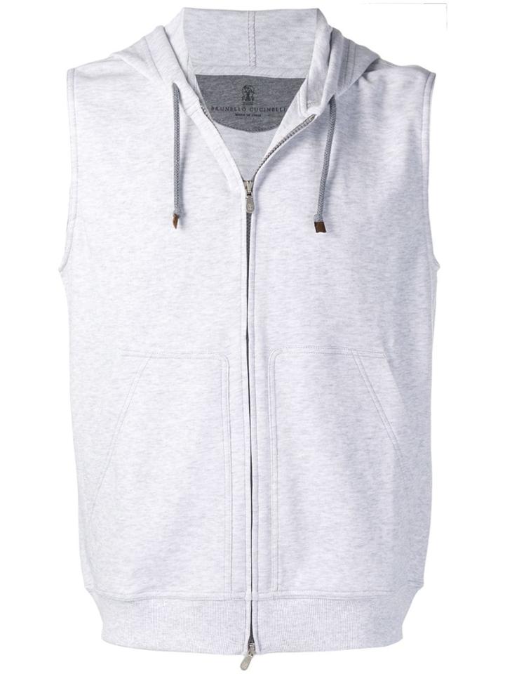 Brunello Cucinelli Hooded Gilet - Grey