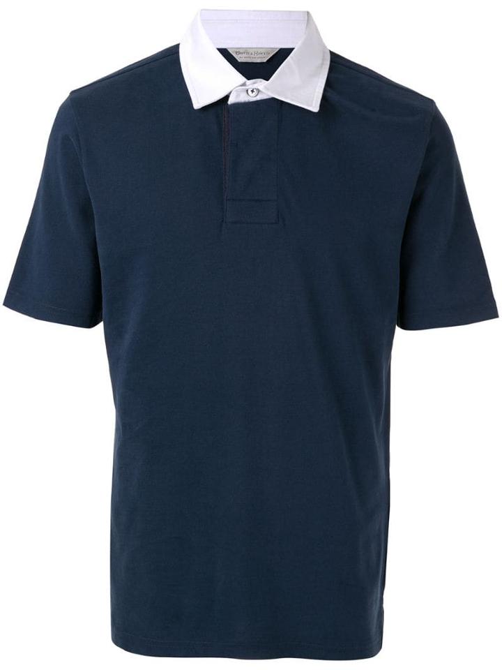 Gieves & Hawkes Contrast Polo Shirt - Blue