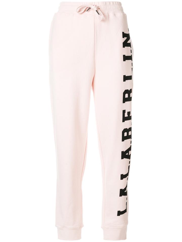 Lala Berlin Logo Print Track Trousers - Pink & Purple