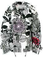 Junya Watanabe Floral Print Double Breasted Jacket - Black