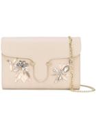 Twin-set - Embellished Clutch Bag - Women - Polyester/polyurethane - One Size, Nude/neutrals, Polyester/polyurethane