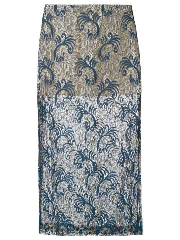 Lilly Sarti Lace Midi Skirt, Women's, Size: 40, Polyamide/viscose