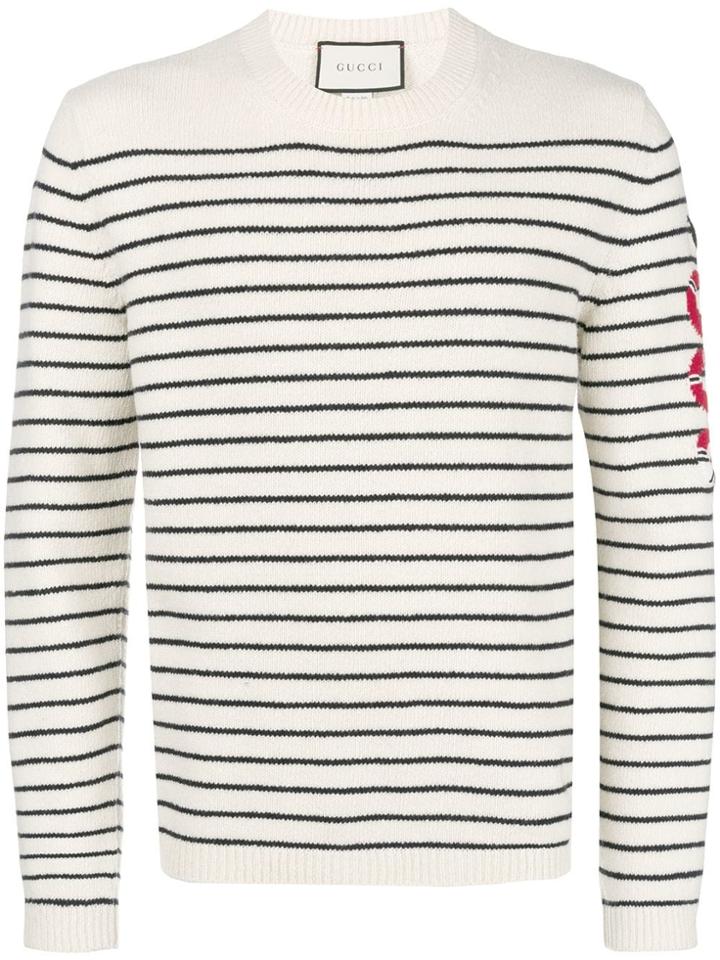 Gucci Striped Knit Sweater - Nude & Neutrals