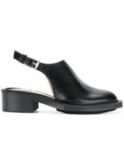 Aalto Block Heel Strappy Mules - Black