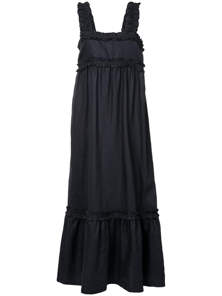 Lee Mathews Peyten Apron Dress - Blue