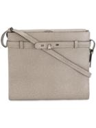 Valextra Grained Crossbody Bag, Women's, Nude/neutrals, Calf Leather