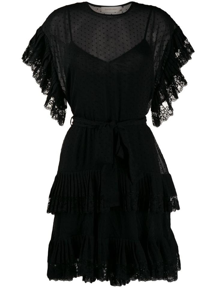 Zimmermann Espionage Mini Dress - Black