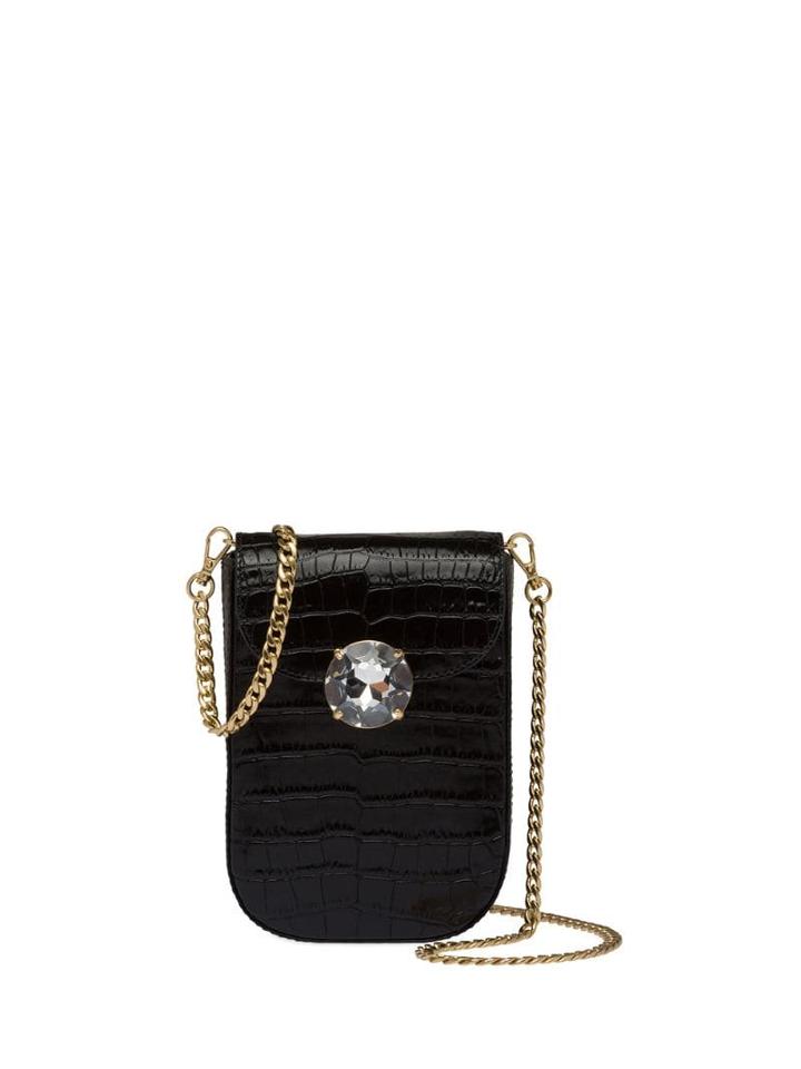 Miu Miu Crystal Embellished Mini Bag - Black