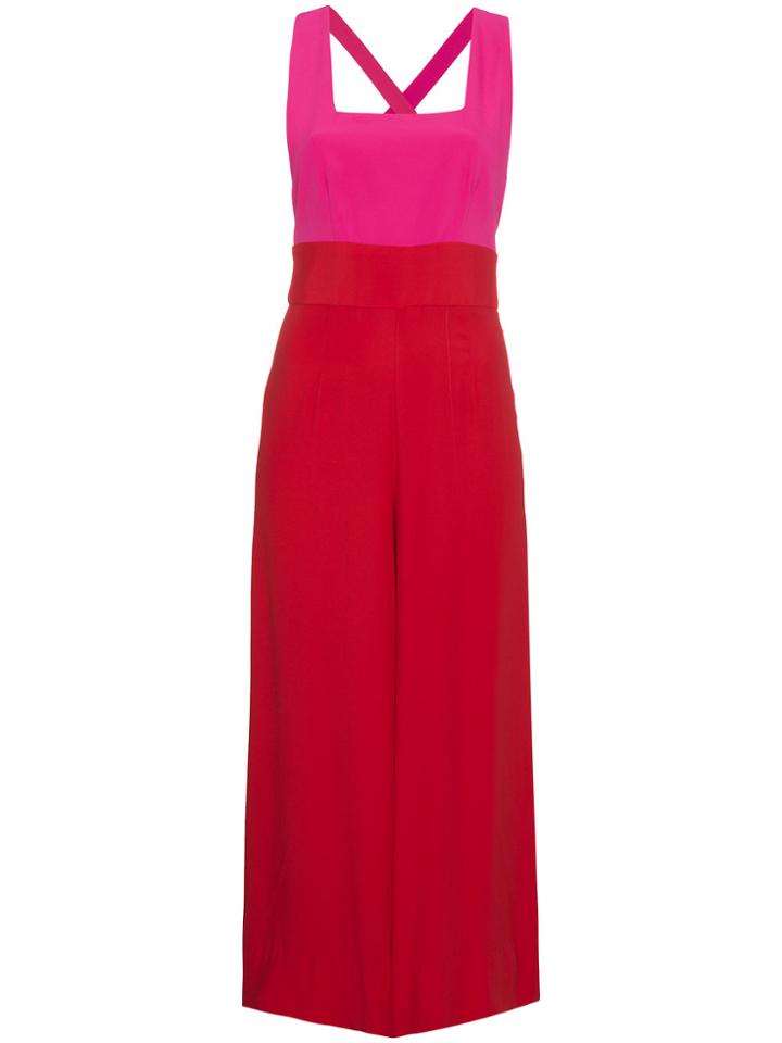 Staud Joyce Cropped Jumpsuit - Red