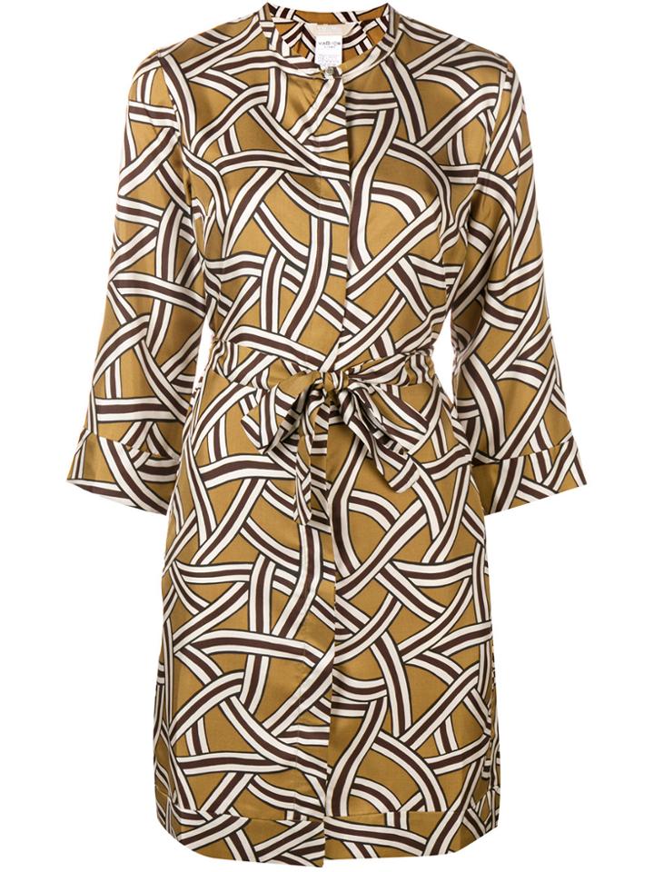 's Max Mara Printed Tie Waist Dress - Green