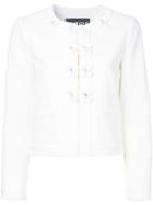 Boutique Moschino Floral Buttons Jacket - White