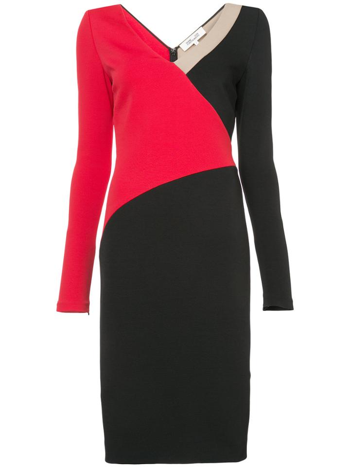 Dvf Diane Von Furstenberg Colourblocked Dress - Black