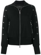 John Richmond Sickert Zipped Eyelet Sweatshirt - Black