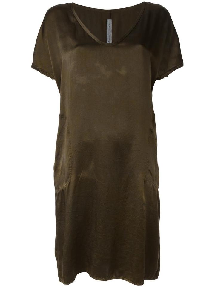 Raquel Allegra Boxy Dress, Women's, Size: 2, Brown, Silk
