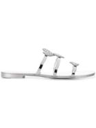 Giuseppe Zanotti Design Hearts Sandals - Silver