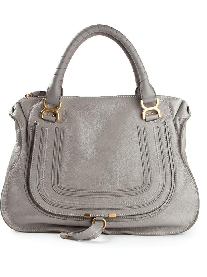 Chloé Large 'marcie' Tote, Women's, Grey, Calf Leather