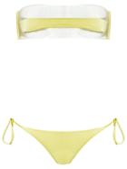 Adriana Degreas Sheer Bikini Set, Women's, Size: Medium, Green, Spandex/elastane/polyimide