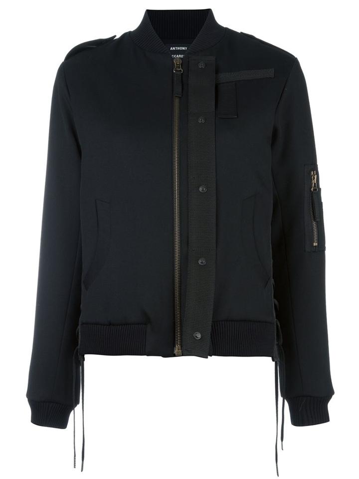 Anthony Vaccarello Slim-fit Bomber Jacket