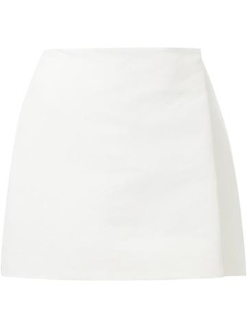 Zaid Affas Wrap Mini Skirt, Women's, Size: 4, Nude/neutrals, Silk/cotton/nylon