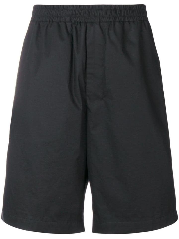 Ami Paris Oversized Track Shorts - Black