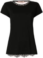 Twin-set Lace Back T-shirt - Black