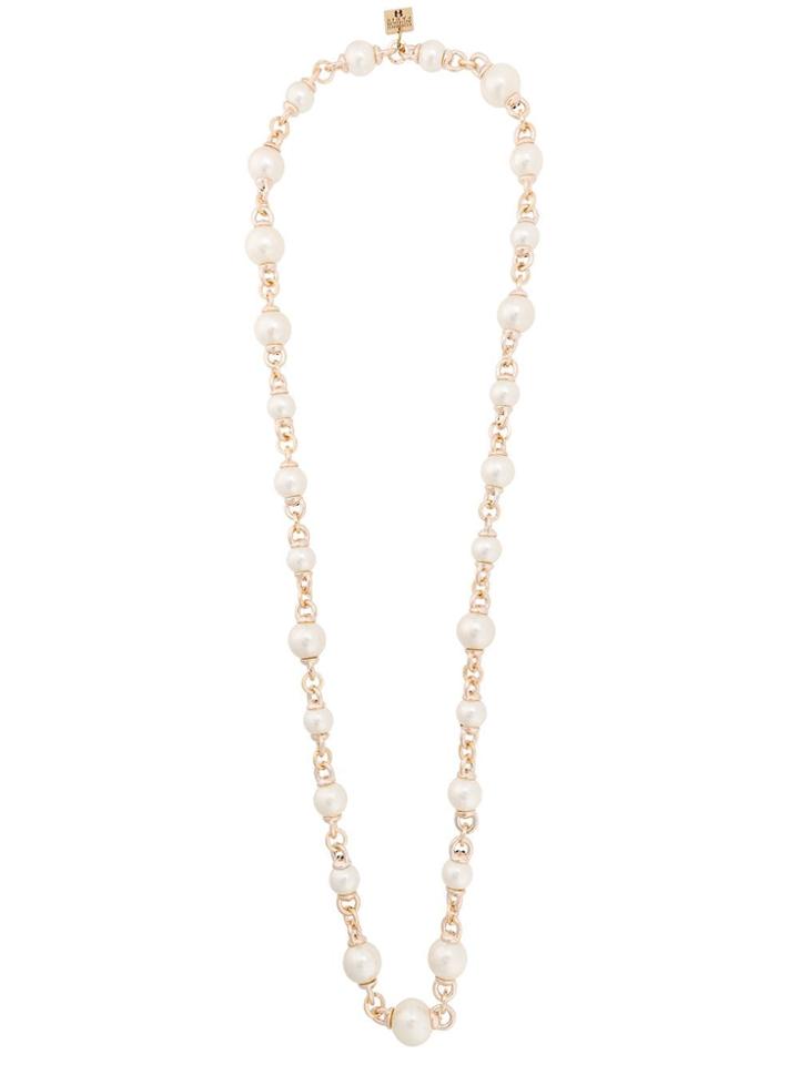 Edward Achour Paris Long Pearl Necklace - White