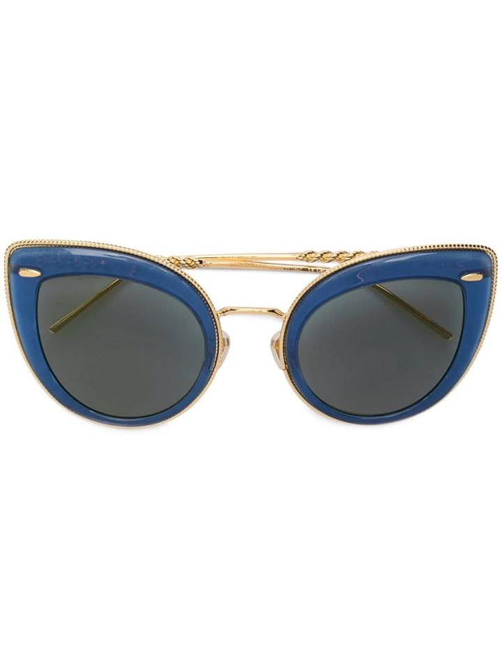 Boucheron Eyewear Cat-eye Shaped Sunglasses - Gold