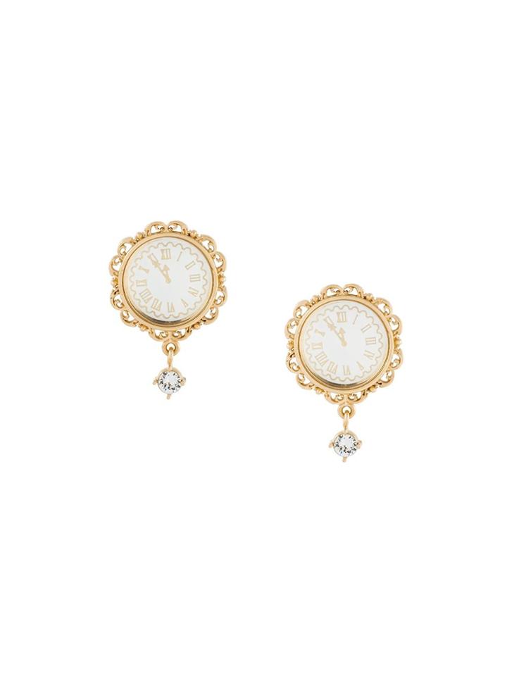Dolce & Gabbana Clock Clip-on Earrings - Metallic
